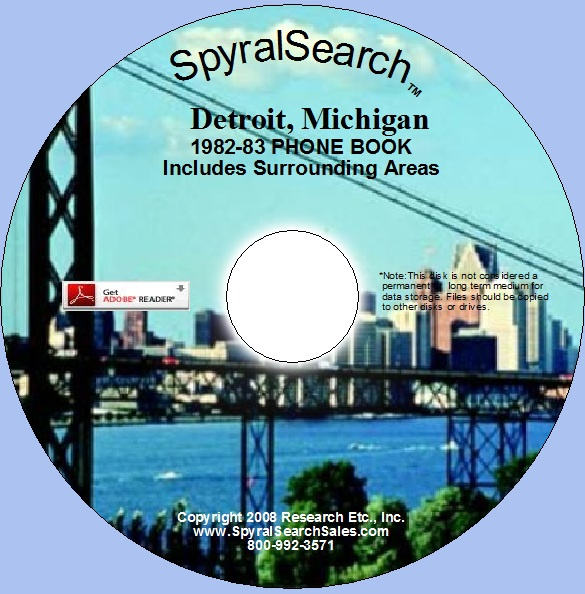 Michigan Directories: Michigan Phone Books, White Pages and City Directory on CD