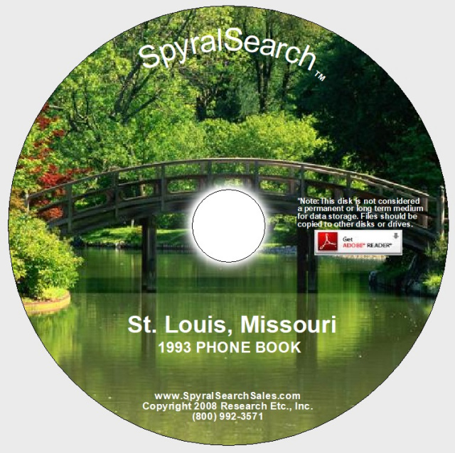 Missouri Directories: Missouri Phone Books, White Pages and City Directory on CD
